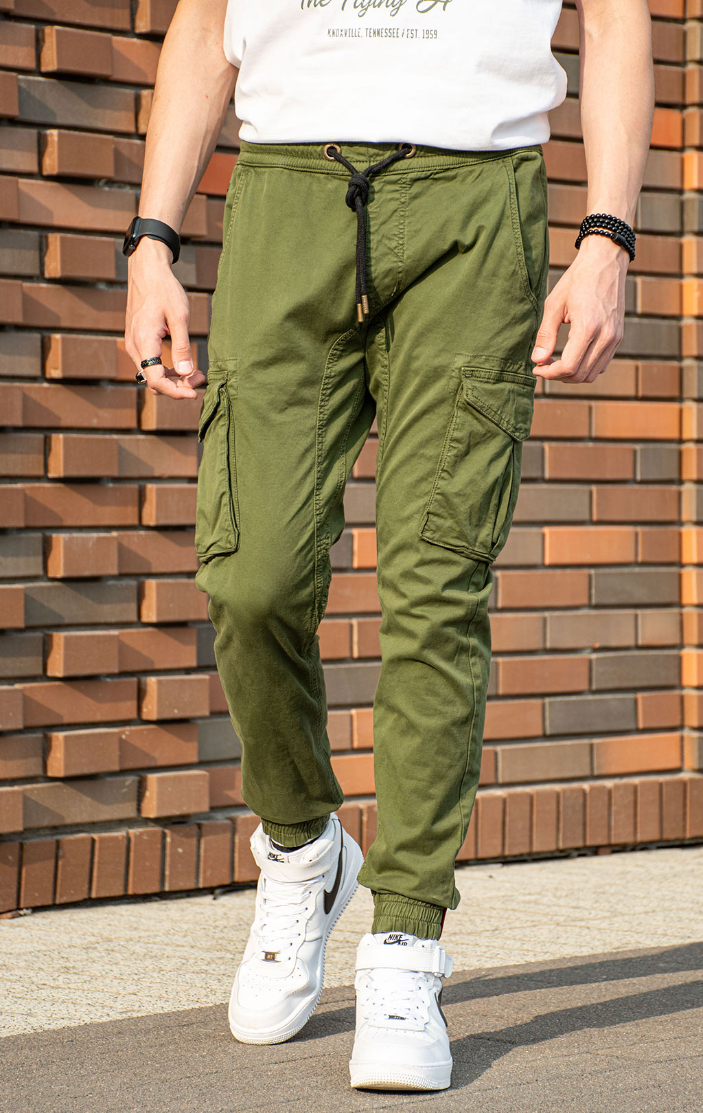 Брюки джоггеры ALPHA INDUSTRIES COTTON TWILL  JOGGER dark olive 
