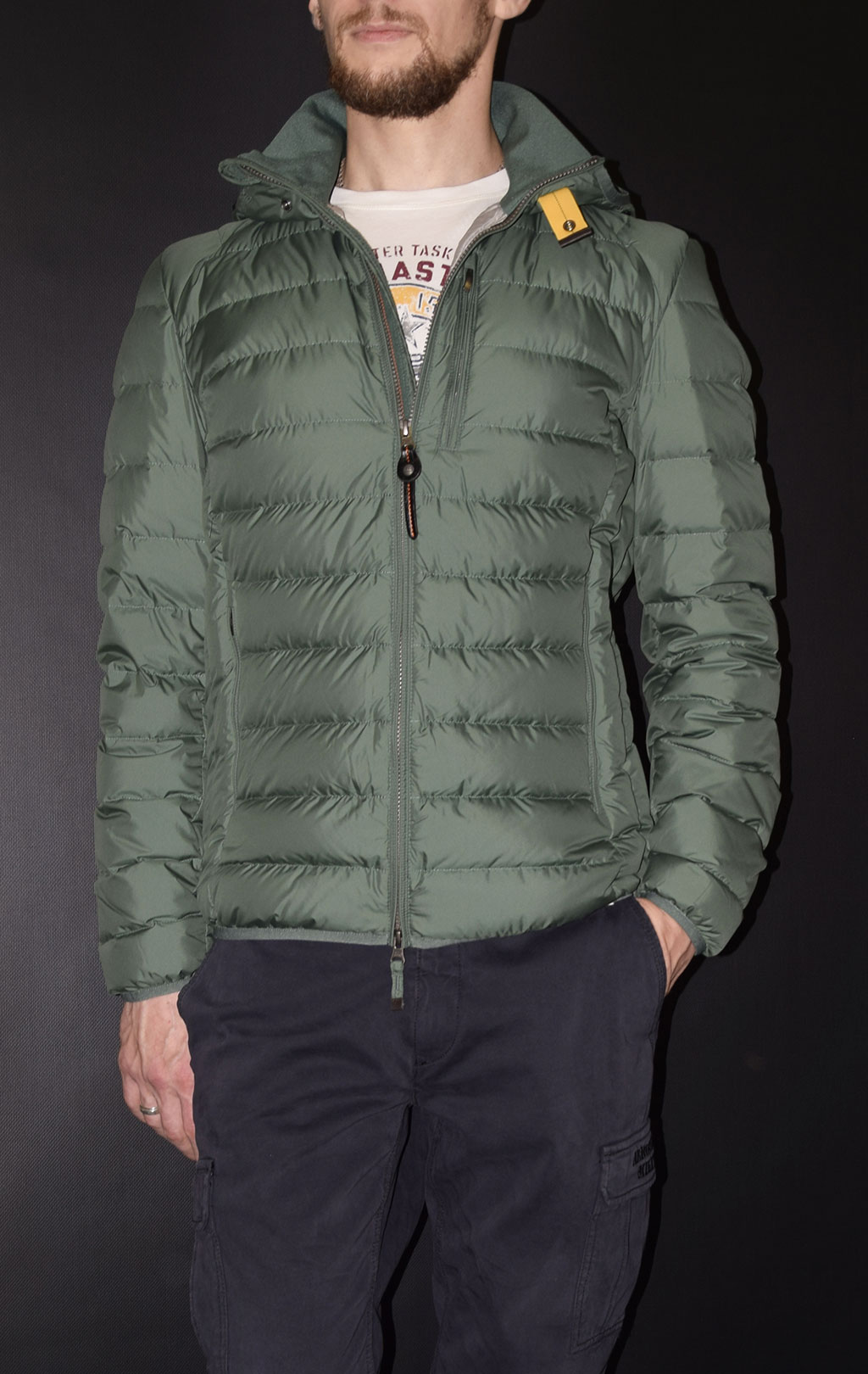 Куртка-пуховик лёгкая PARAJUMPERS LAST MINUTE forest green 