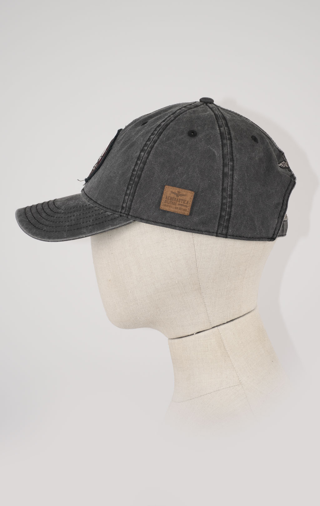 Бейсболка AERONAUTICA MILITARE SS 25 m/CN black washed (HA 1211) 
