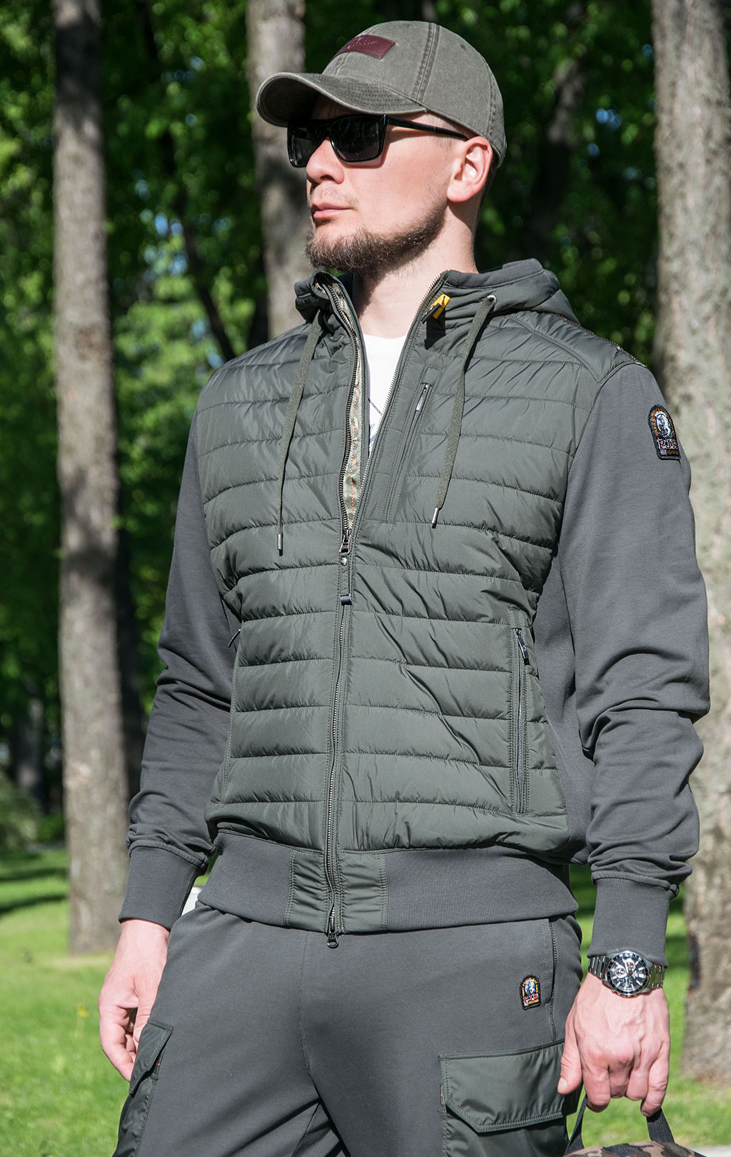 Толстовка комбинированная PARAJUMPERS IVOR SS 23 sycamore 