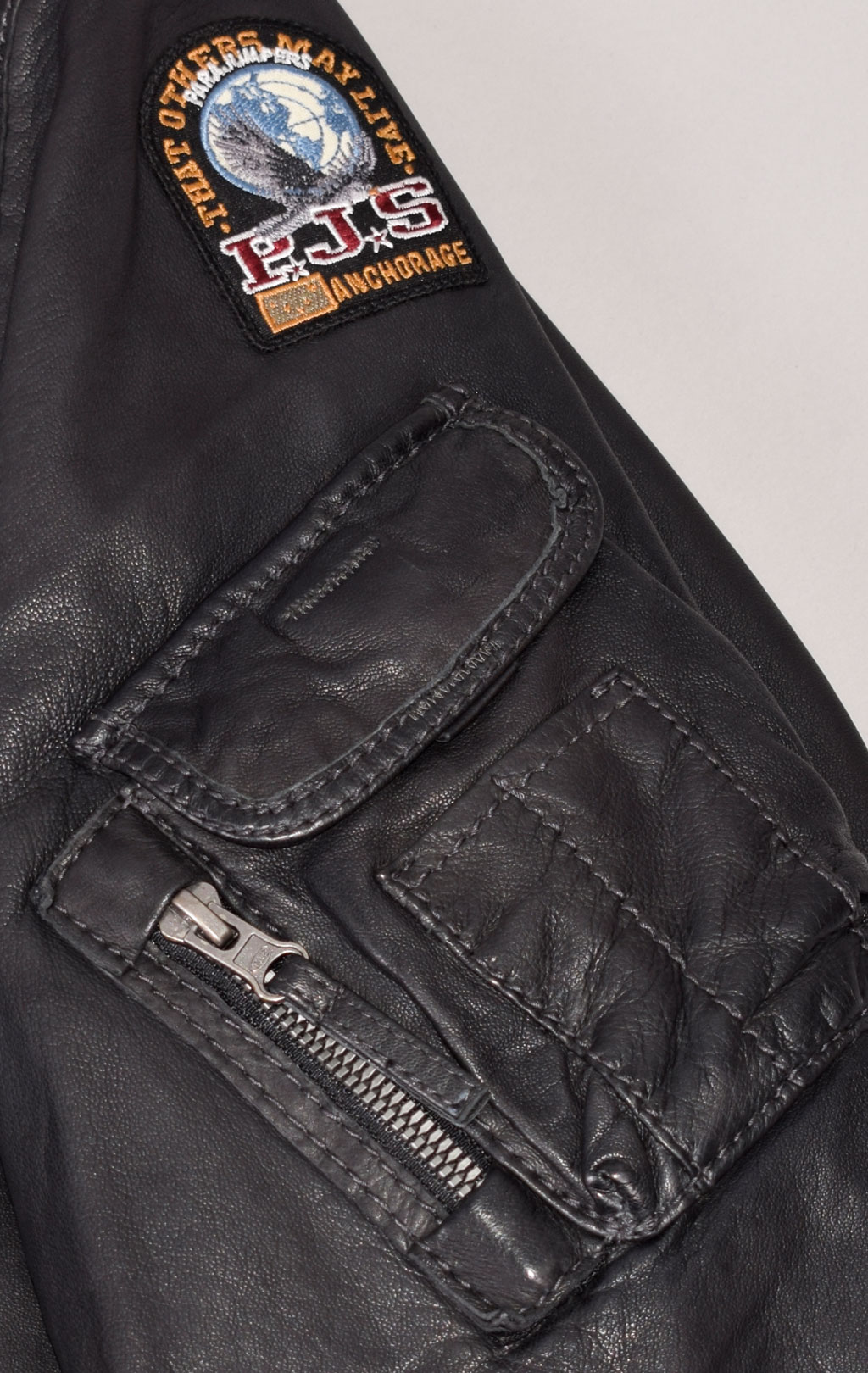 Куртка-пилот PARAJUMPERS JOSH LEATHER кожа FW 21/22 phantom 