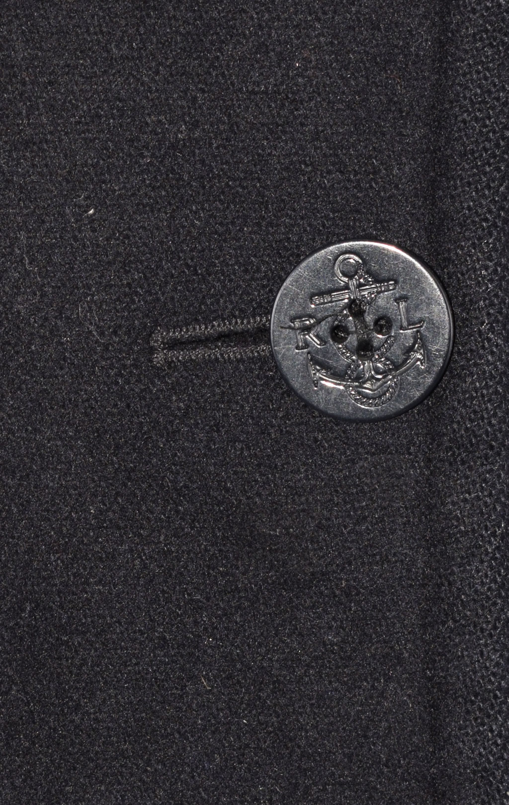 Бушлат морской Polo Jeans PEACOAT шерсть75/нейлон25 black б/у США