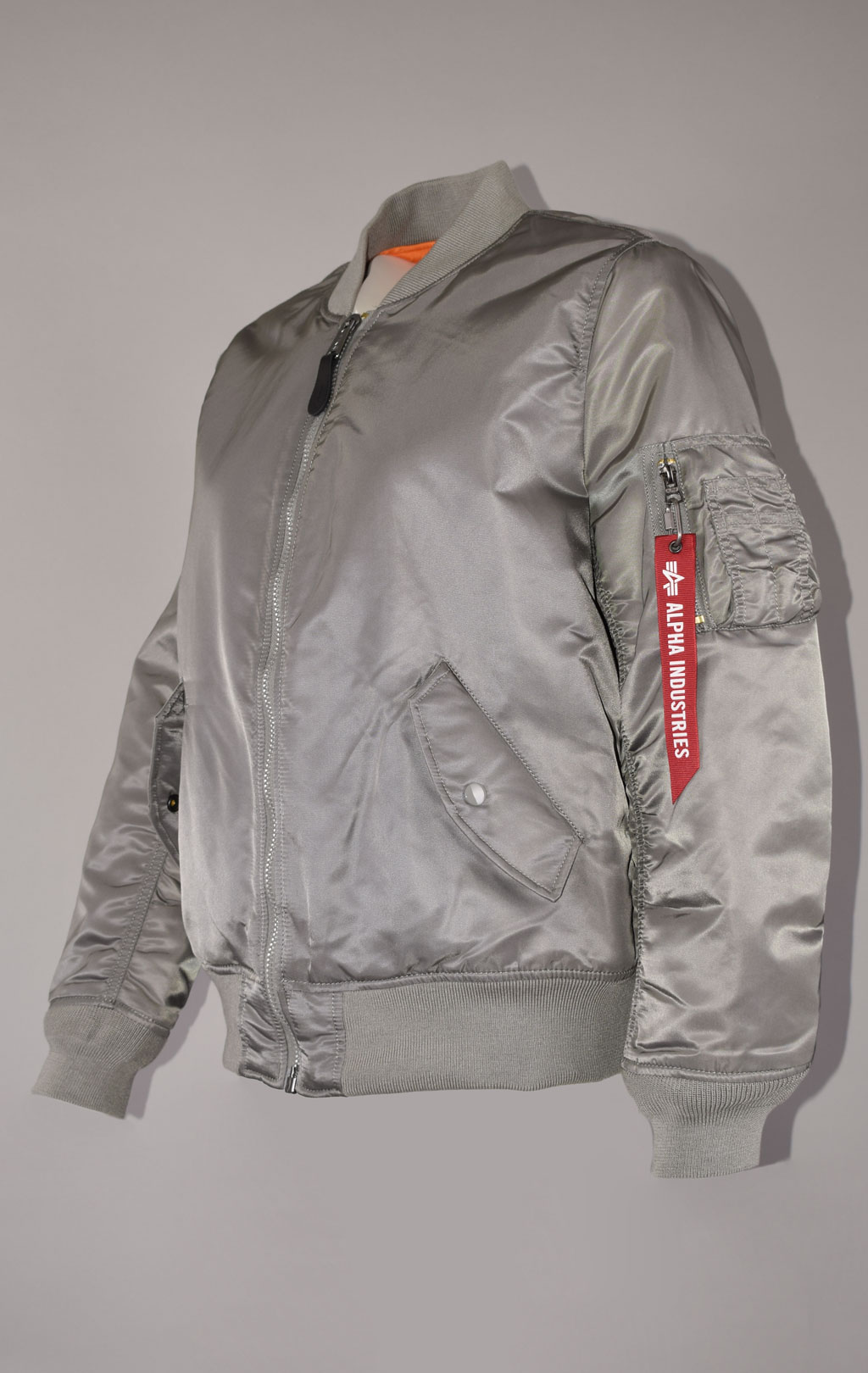 Женская куртка-бомбер лётная ALPHA INDUSTRIES MA-1 FW 22/23 m vintage grey 