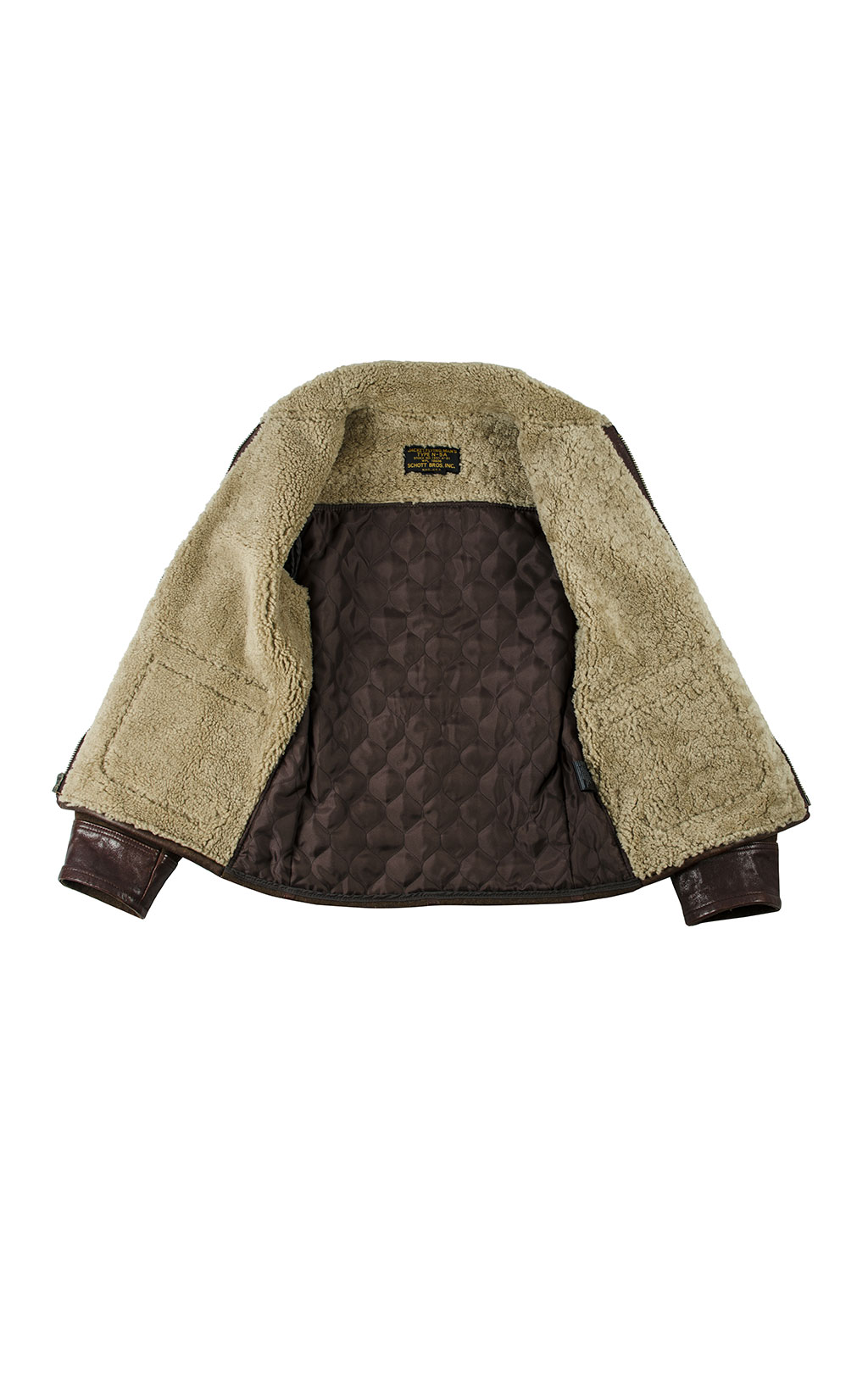 Куртка-пилот SCHOTT NYC Multi Media FLIGHT JCT 27 овчина brown (284) 