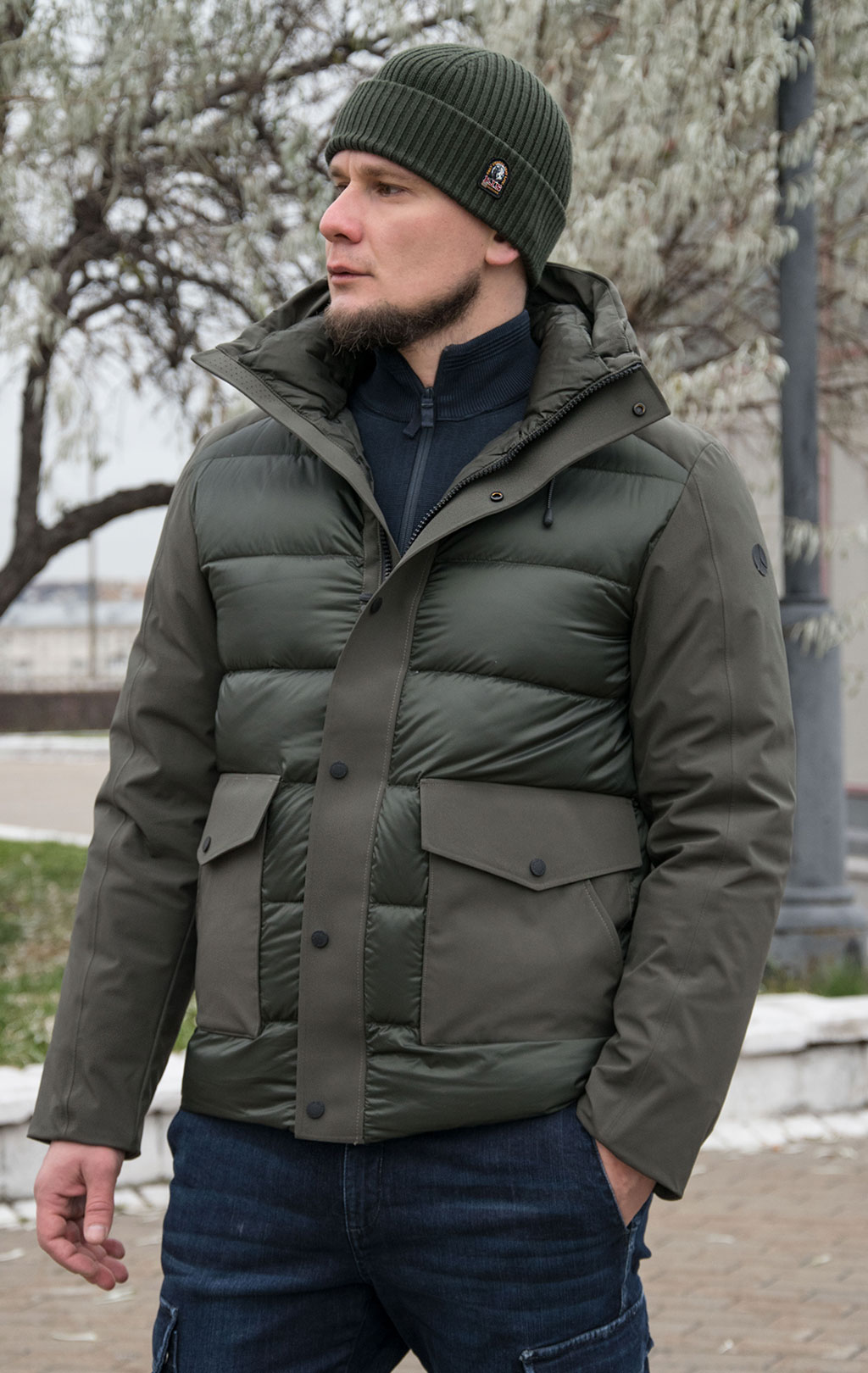 Куртка-пуховик PEOPLE OF SHIBUYA MATA FW 19/20 army olive 