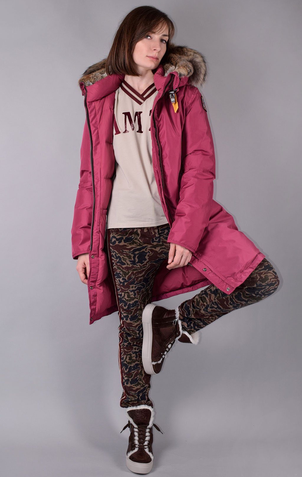 Женская куртка-пуховик PARAJUMPERS EFFIE FW 19/20 maroon 