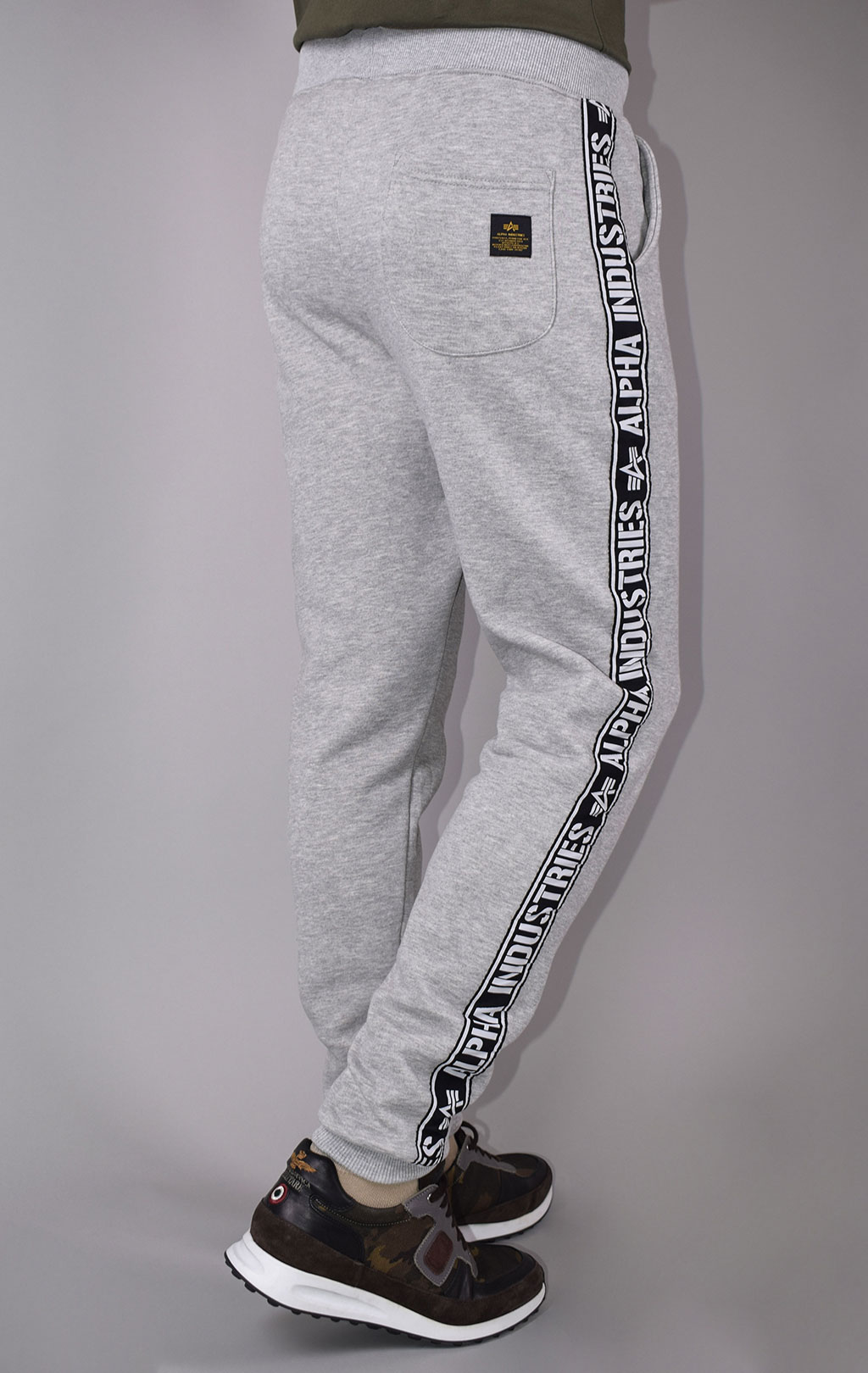 Брюки спортивные джоггеры ALPHA INDUSTRIES AL TAPE JOGGER grey heather 