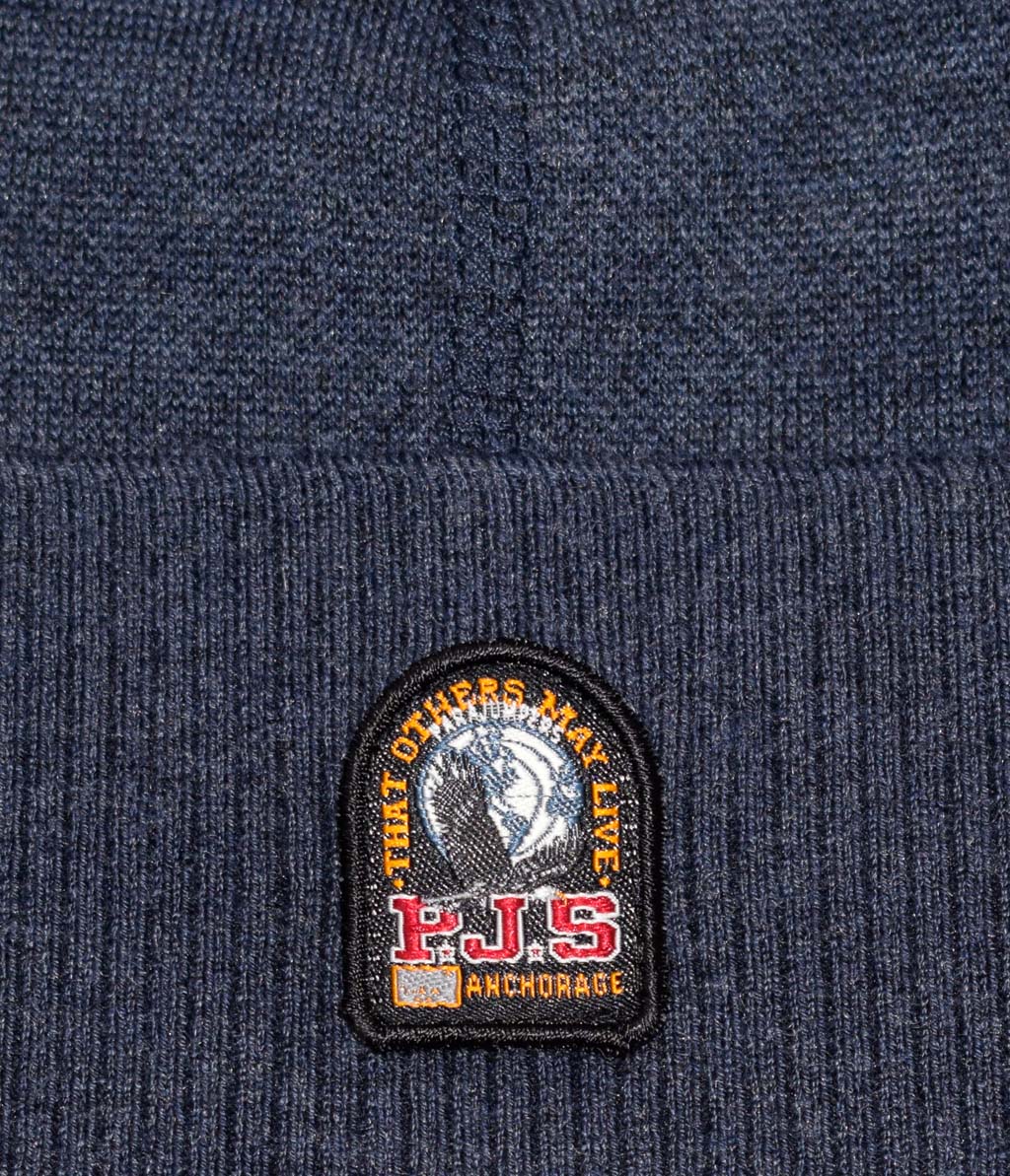 Шапка вязаная PARAJUMPERS DOUBLE HAT FW 20/21 navy 