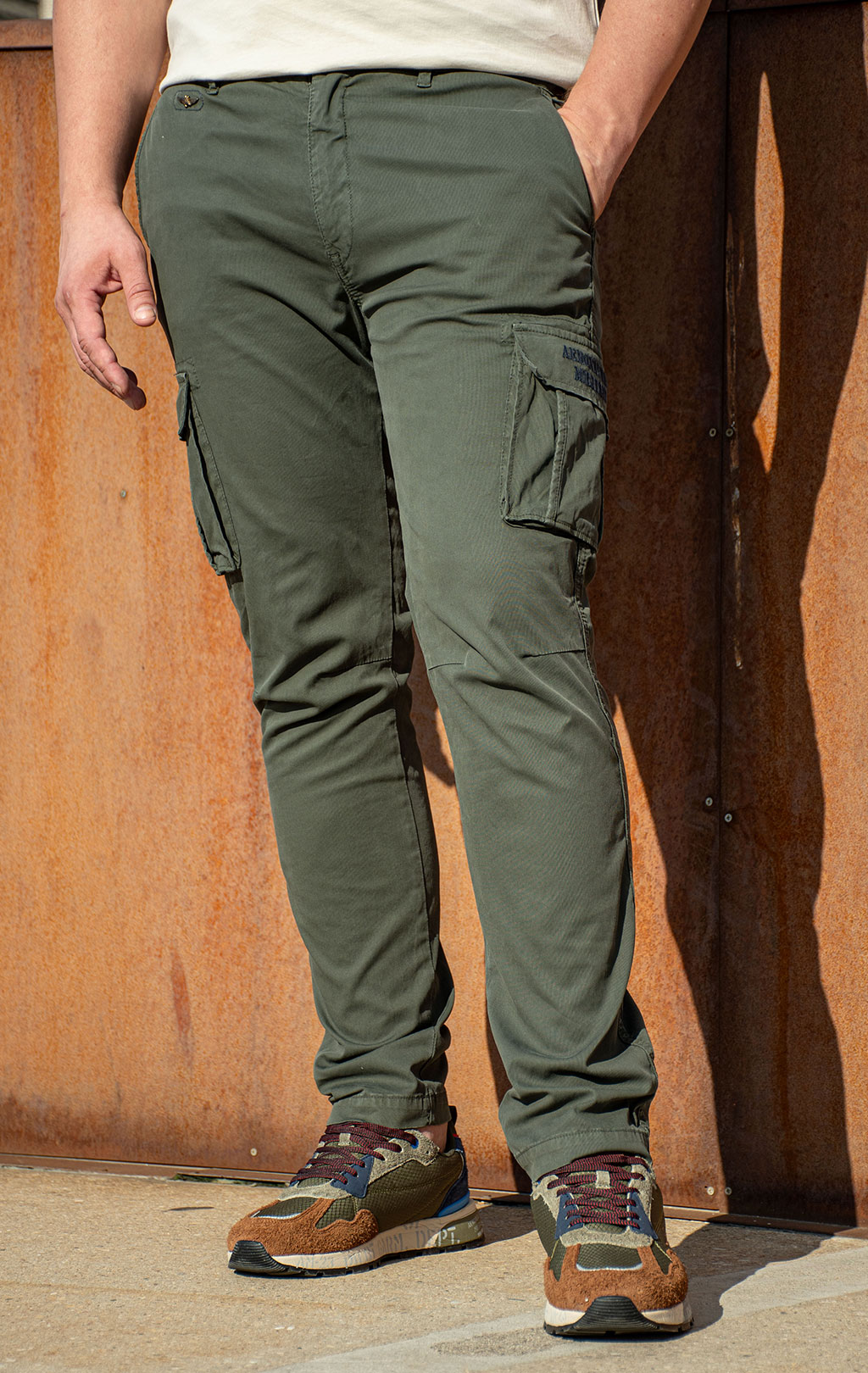 Брюки-карго AERONAUTICA MILITARE плотные FW 25/26/AL beluga grey (PA 1329) 