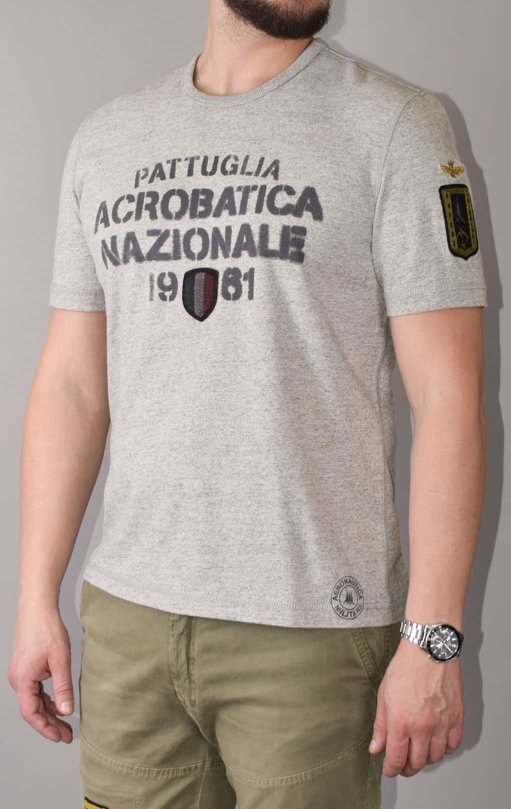 Футболка AERONAUTICA MILITARE FW 22/23/IN grigio mouline (TS 2019) 