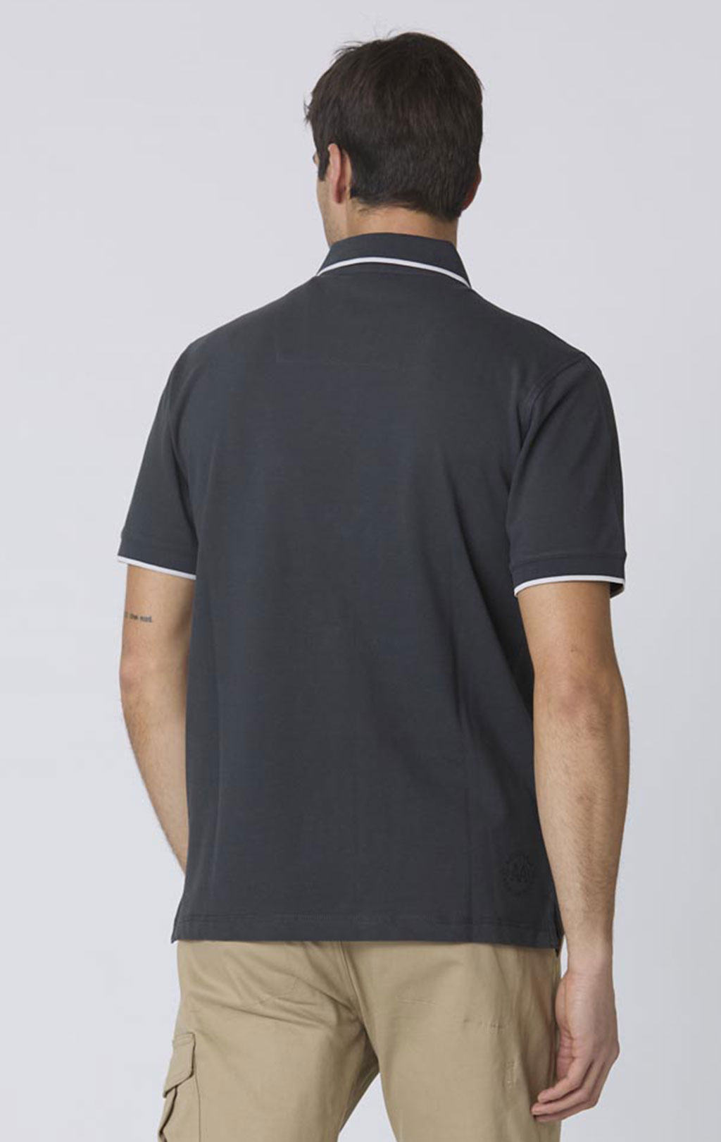 Футболка-поло AERONAUTICA MILITARE GRIFO PRINT SS 24 m/TR anthracite grey (PO 1753) 