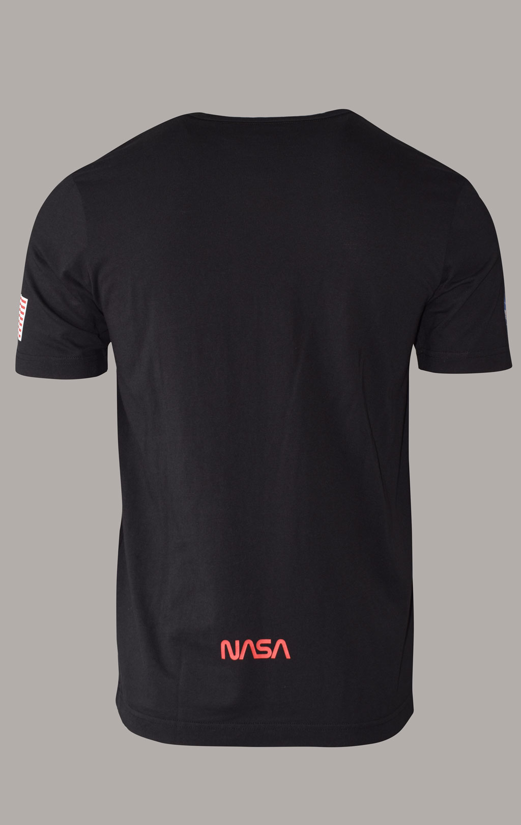 Футболка ALPHA INDUSTRIES NASA WORM LOGO TEE плотная SS 23 black 