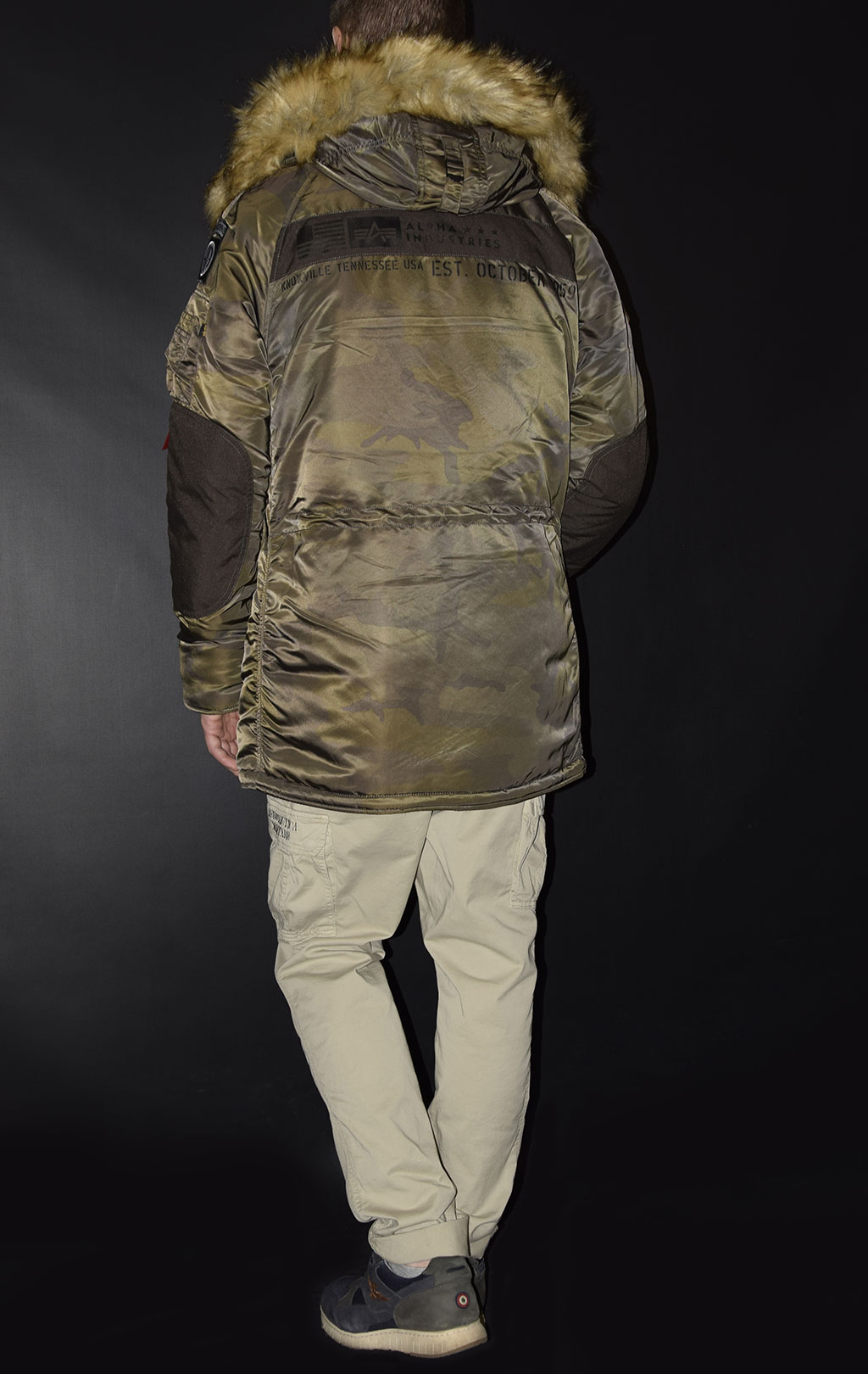 Аляска ALPHA INDUSTRIES AIRBORNE N-3B dark olive camo 