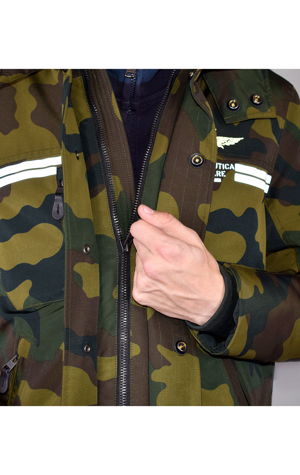 Куртка AERONAUTICA MILITARE FW 19/20 camouflage verde (AB 1798) 