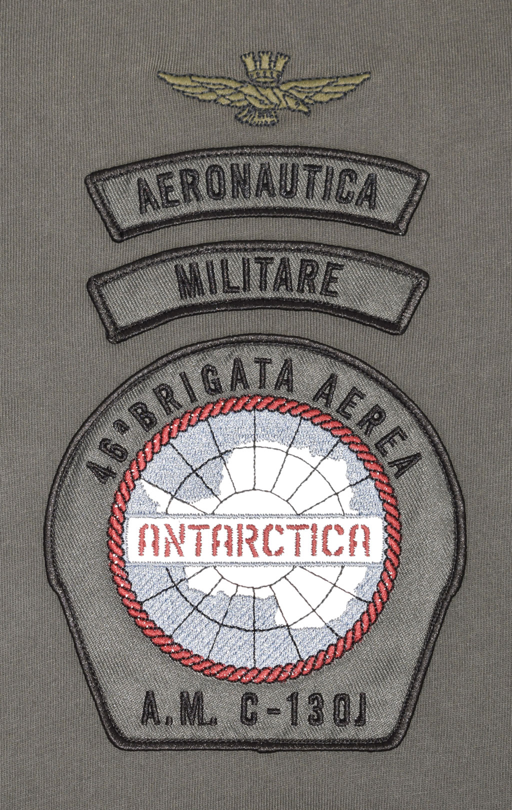 Поло-лонгслив AERONAUTICA MILITARE ANTARCTICA FW 23/24/IN dark green (PO 1738) 