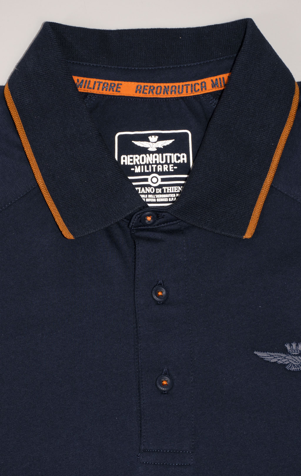 Футболка-поло AERONAUTICA MILITARE SS 24 m/TR blue navy (PO 1767) 