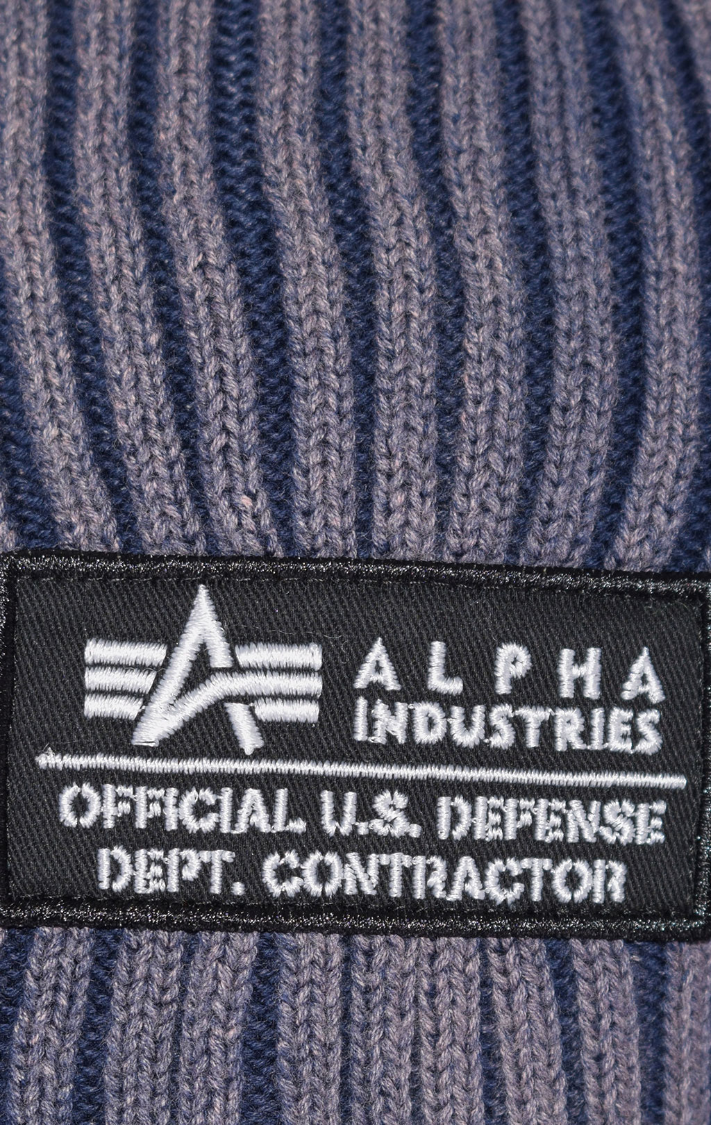 Шапка ALPHA INDUSTRIES HEAVY RIB BEANIE II rep. blue 