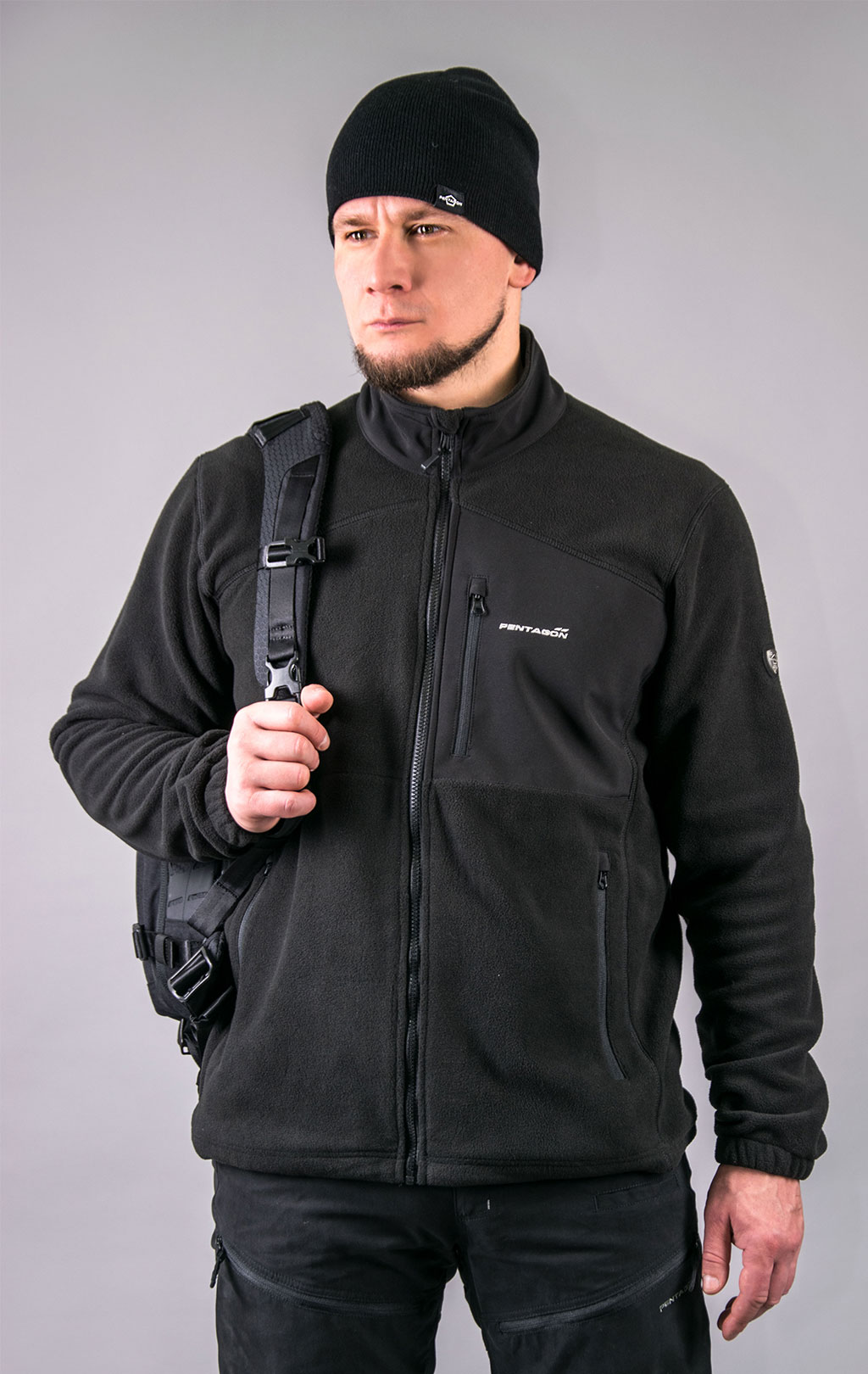 Толстовка Pentagon ATHOS 2.0 флис MJC® SYSTEM без капюшона black 08047 
