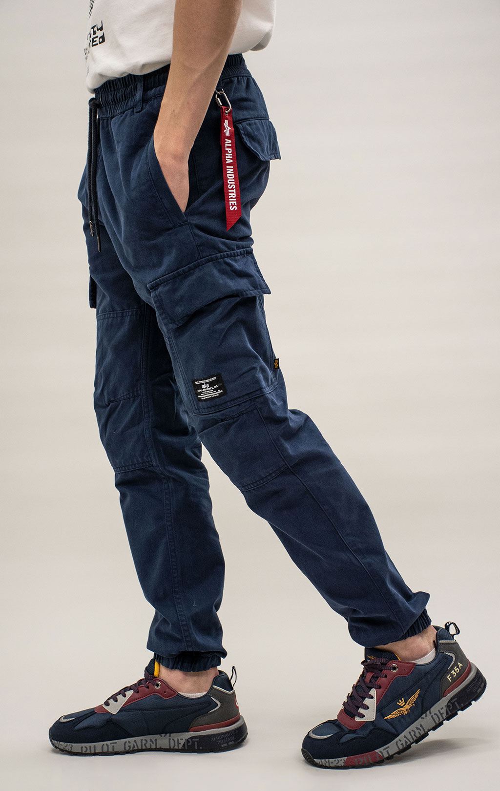 Брюки джоггеры ALPHA INDUSTRIES COTTON JOGGER FW 24/25 replica blue 