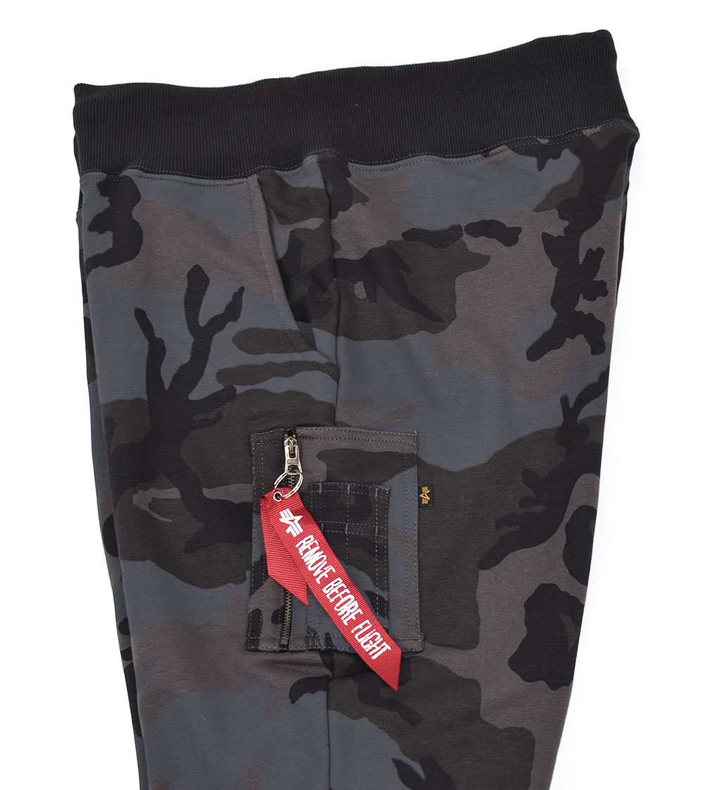 Брюки спортивные джоггеры ALPHA INDUSTRIES X-FIT SLIM CARGO black camo 