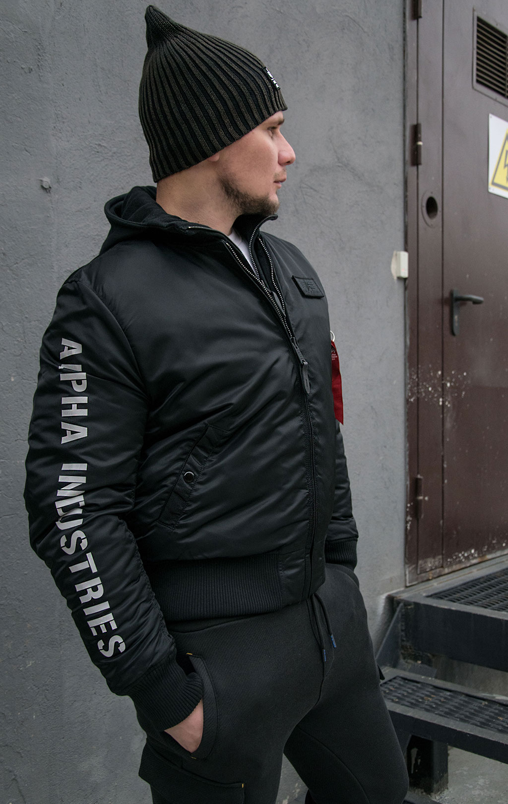 Куртка-бомбер лётная ALPHA INDUSTRIES D-Tec SE big size MA-1 black/reflective 