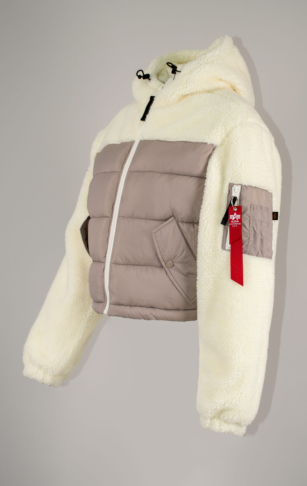 Женская куртка ALPHA INDUSTRIES TEDDY PUFFER vintage sand 