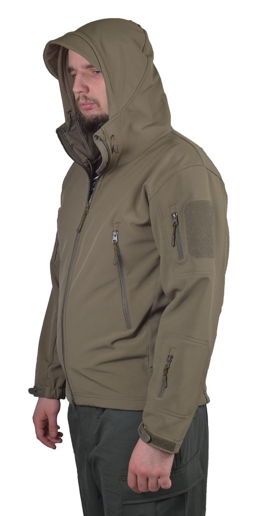 Куртка тактическая Outdoor Tactical Soft Shell с капюшоном oliv Китай