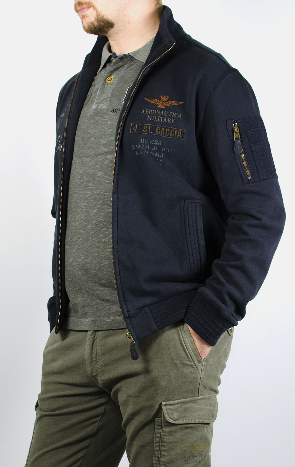 Толстовка AERONAUTICA MILITARE blue navy (FE 1208) 