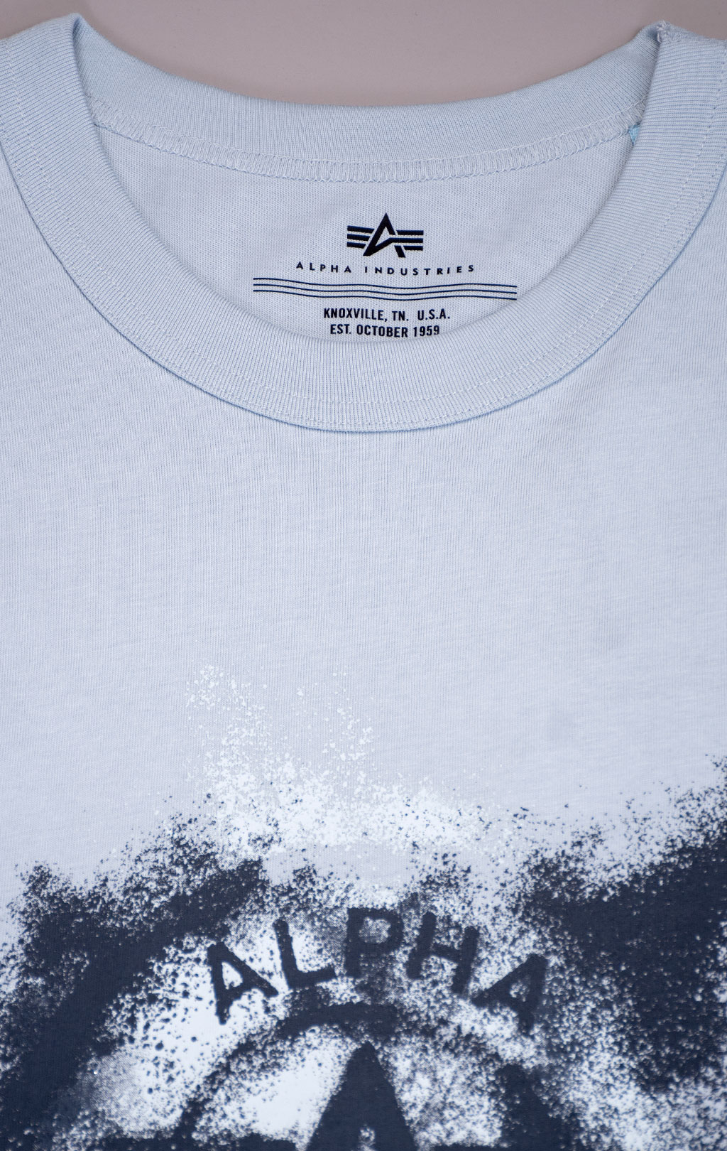 Футболка ALPHA INDUSTRIES RELAXED FADED PRINT TEE SS 26 mist 