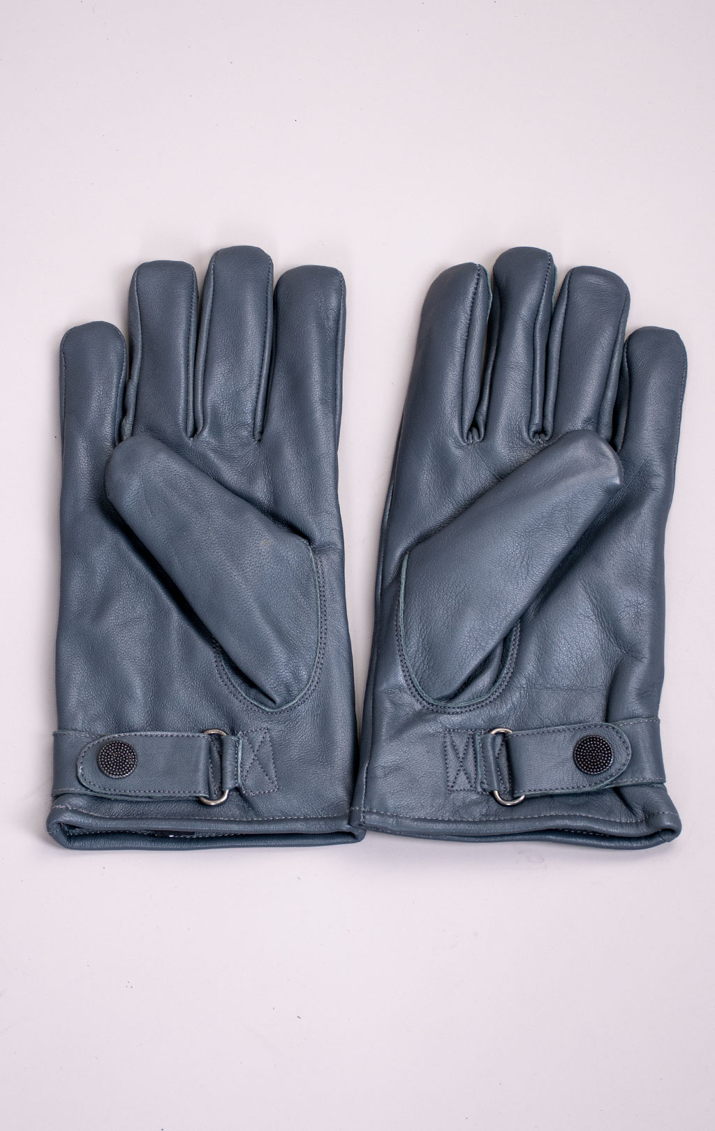 Перчатки утеплённые кожа с кнопкой grey WG-119 Пакистан