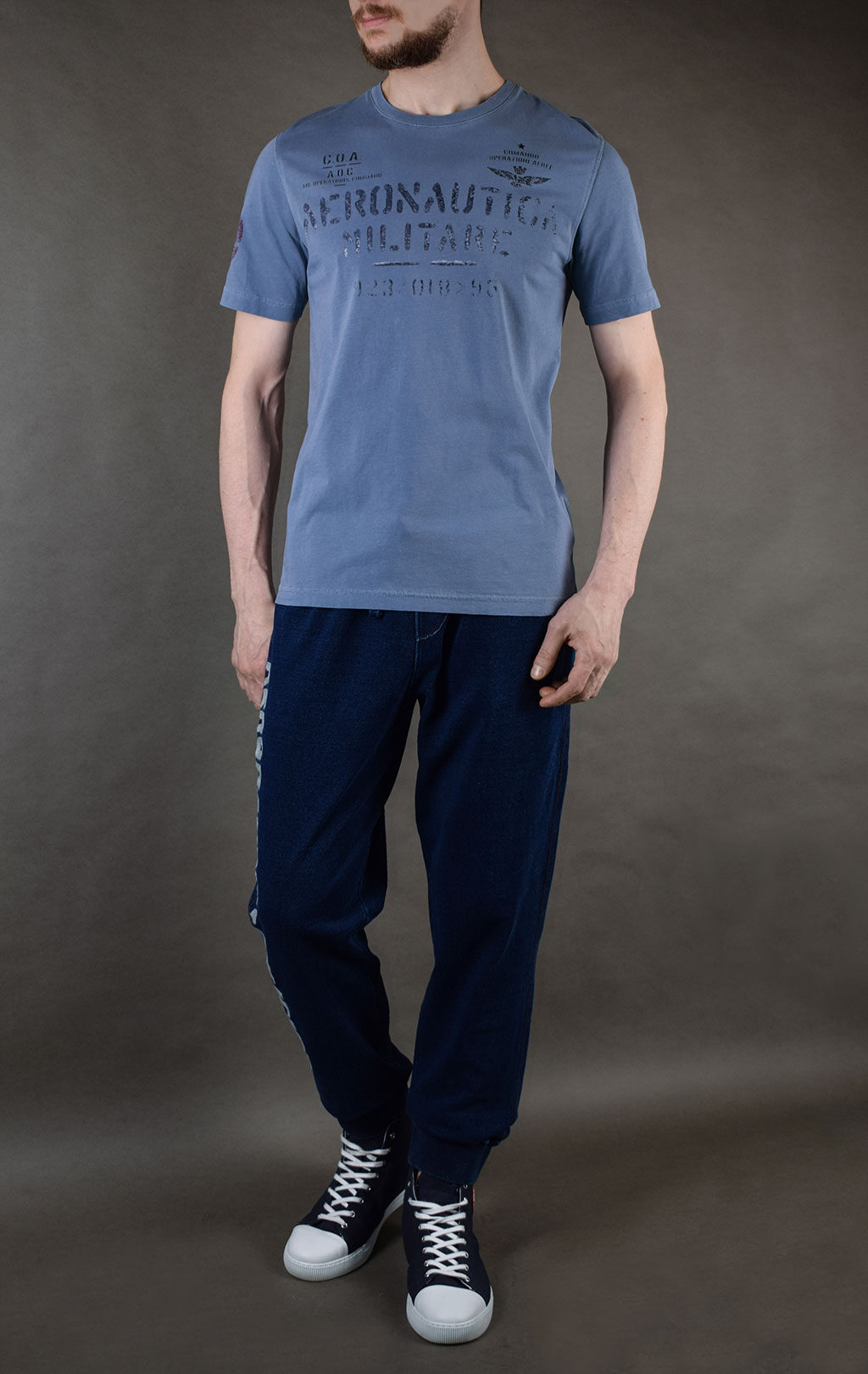Футболка AERONAUTICA MILITARE SS19 azul (TS 1625)