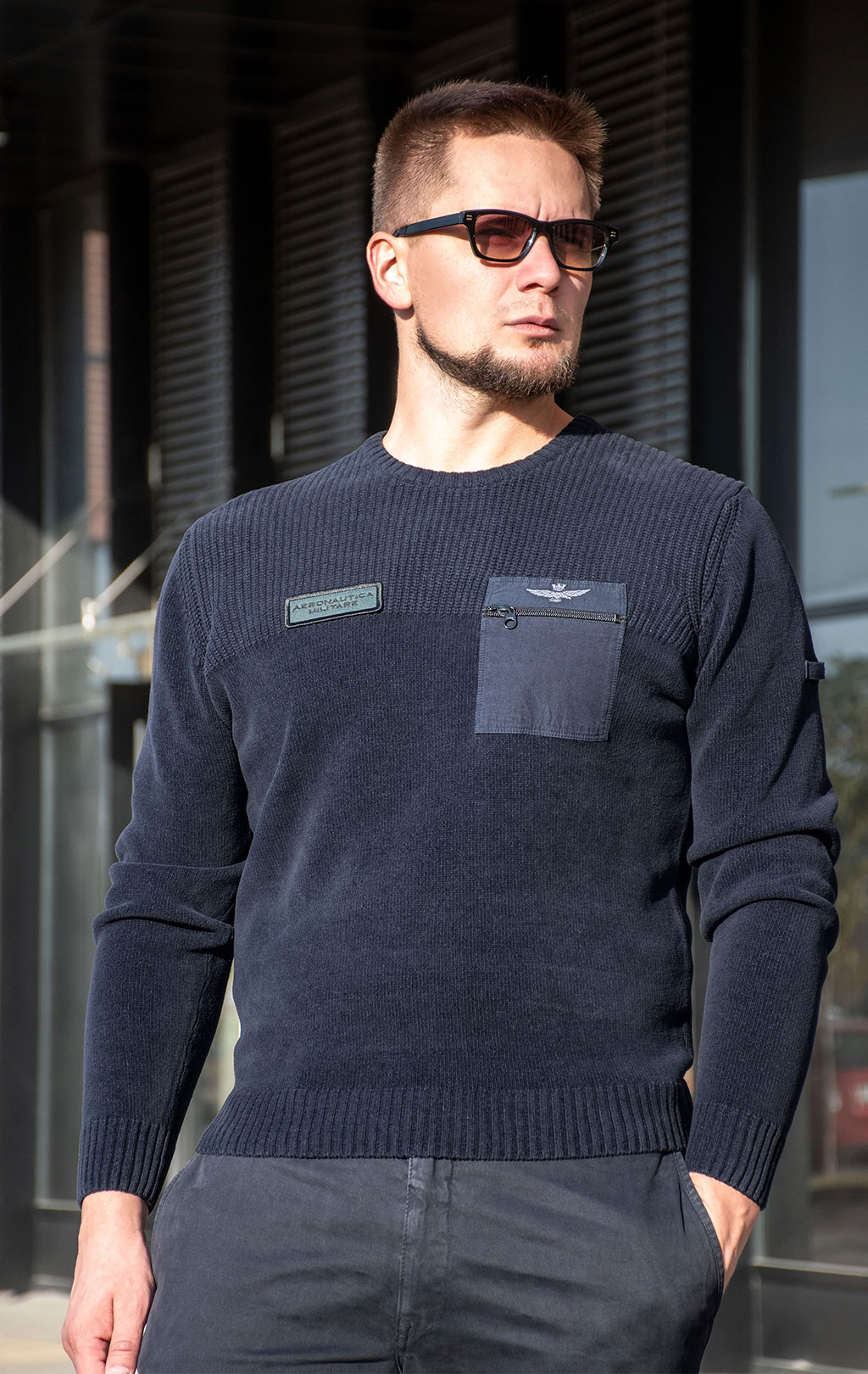 Свитер AERONAUTICA MILITARE FW 24/25/IN dark blue (MA 1515) 