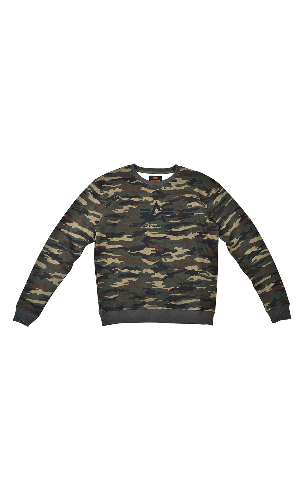 Женский свитшот ALPHA INDUSTRIES LOGO SWEATER camo woodland 65 