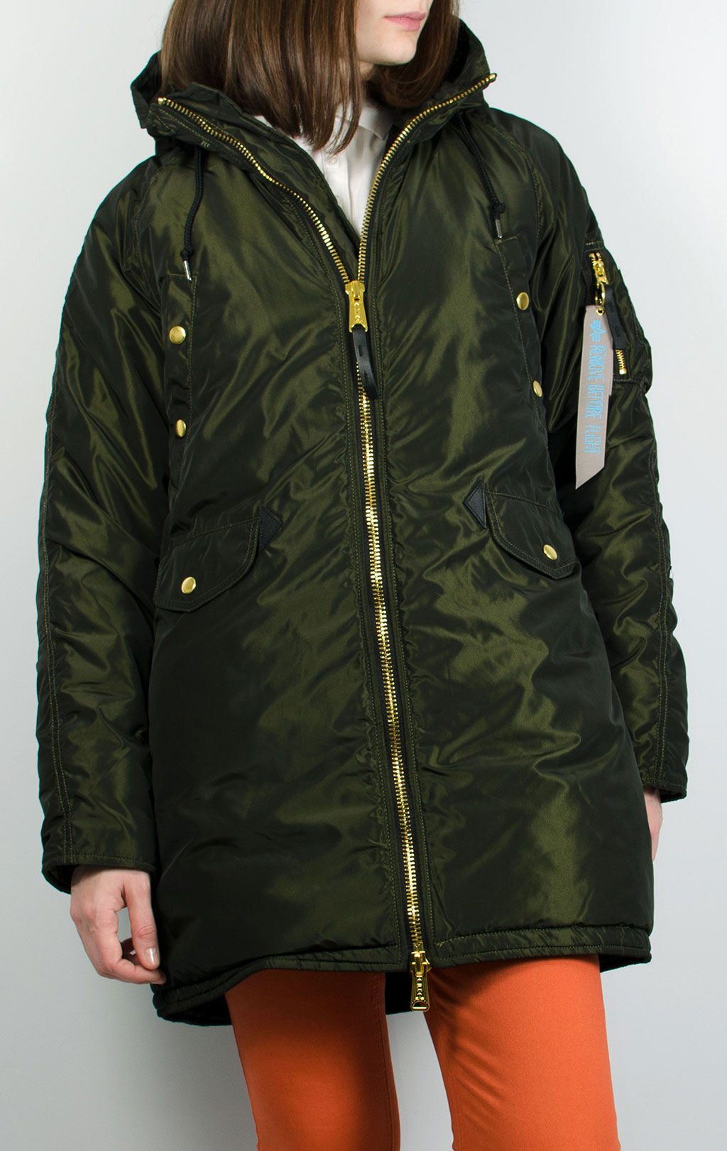 Женская аляска ALPHA INDUSTRIES EXPARKA dark green 