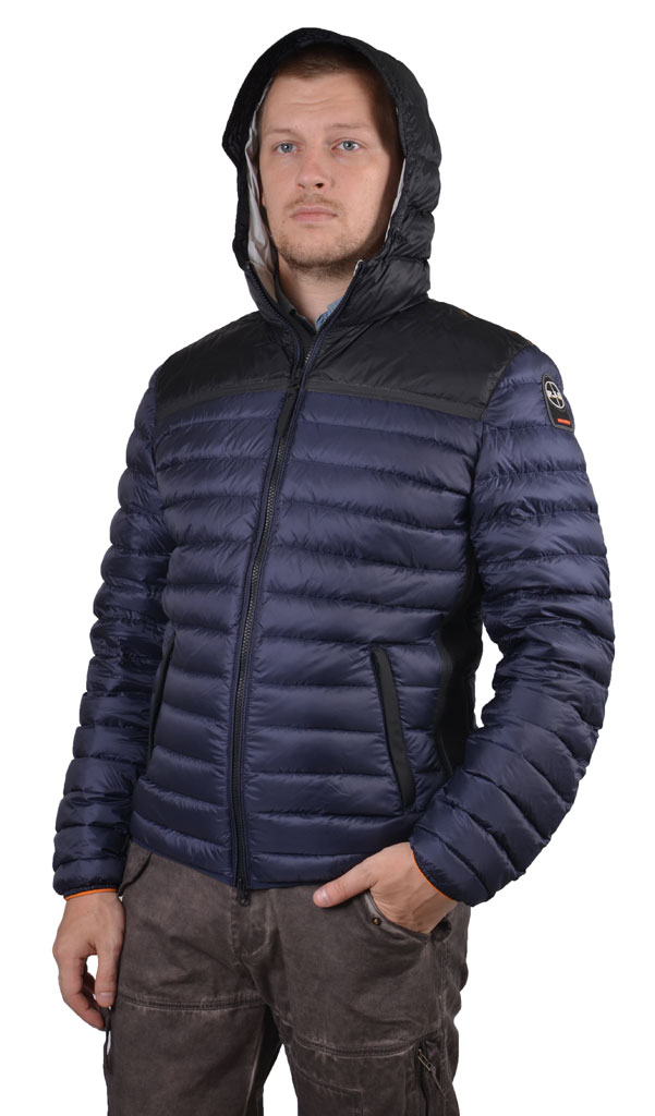 Куртка-пуховик лёгкая PARAJUMPERS HAE с капюшоном ink blue 