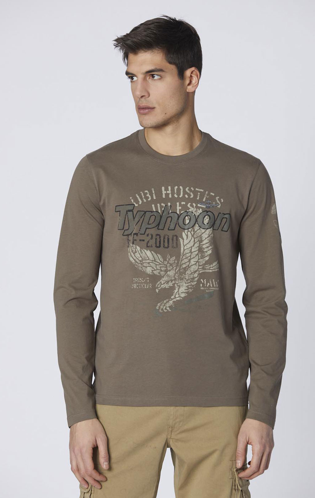 Лонгслив AERONAUTICA MILITARE FW 24/25/TR light mud (TS 2324) 