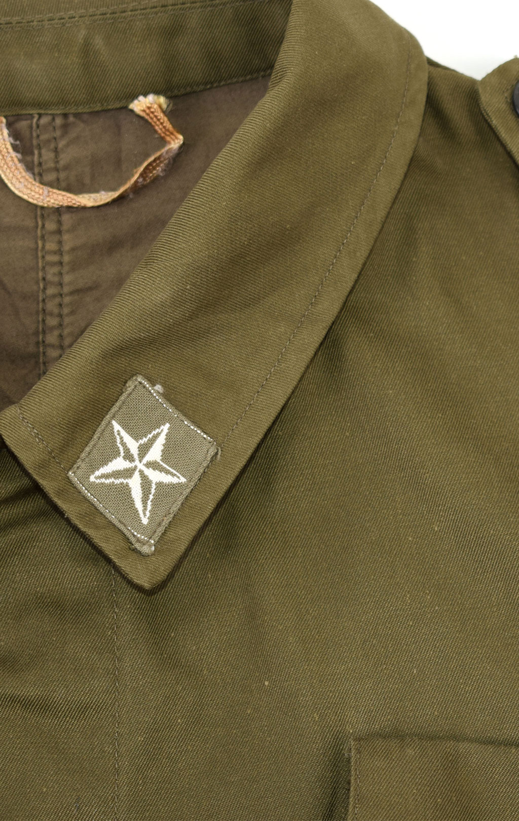 Куртка армейская хлопок на пуговицах olive б/у Италия