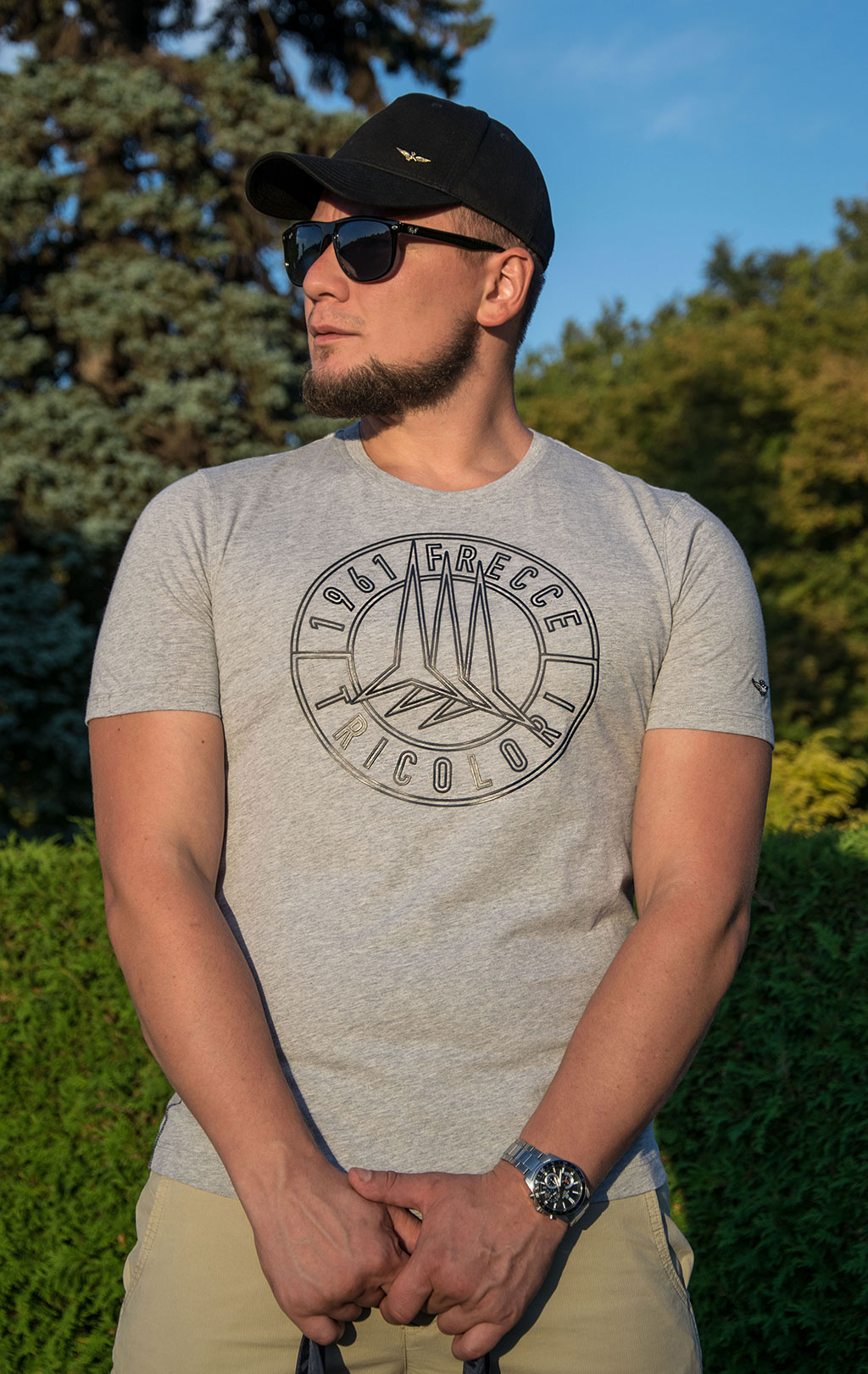 Футболка AERONAUTICA MILITARE SS 20 grigio melange (TS 1697)