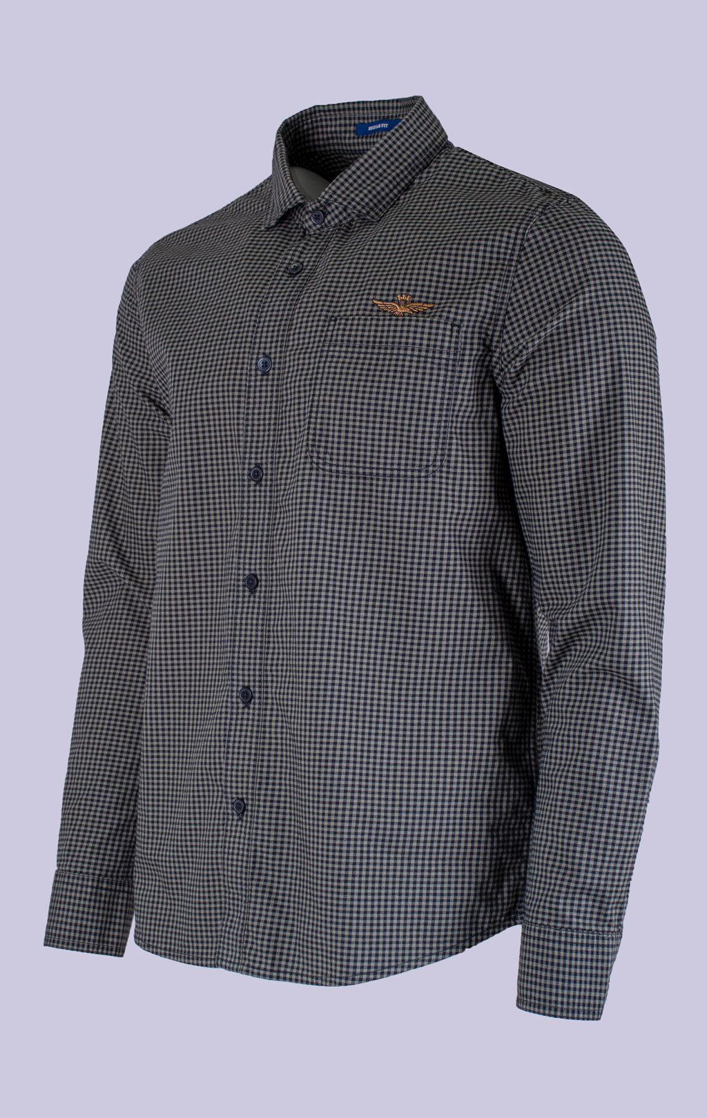 Рубашка AERONAUTICA MILITARE FW 26/27/IN green small checked (CA 1333) 