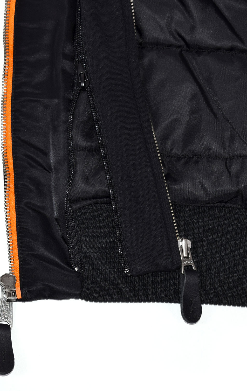 Куртка-бомбер лётная ALPHA INDUSTRIES D-Tec SE MA-1 black/orange 