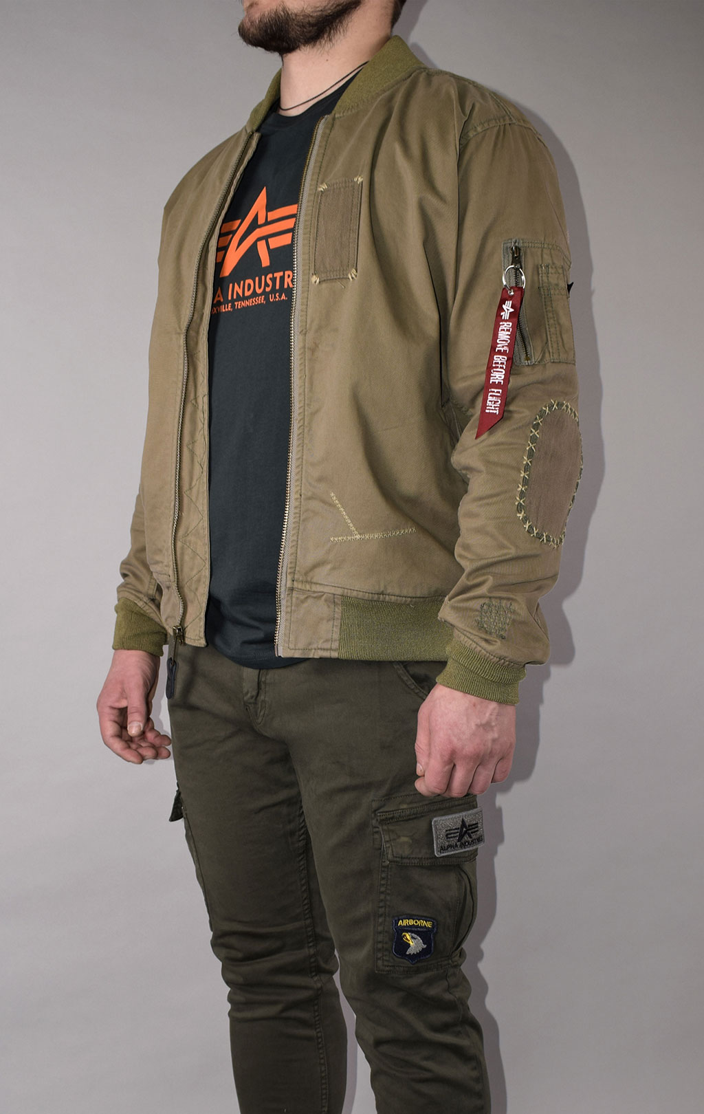 Ветровка-бомбер ALPHA INDUSTRIES GC VINTAGE TW MA-1 olive 