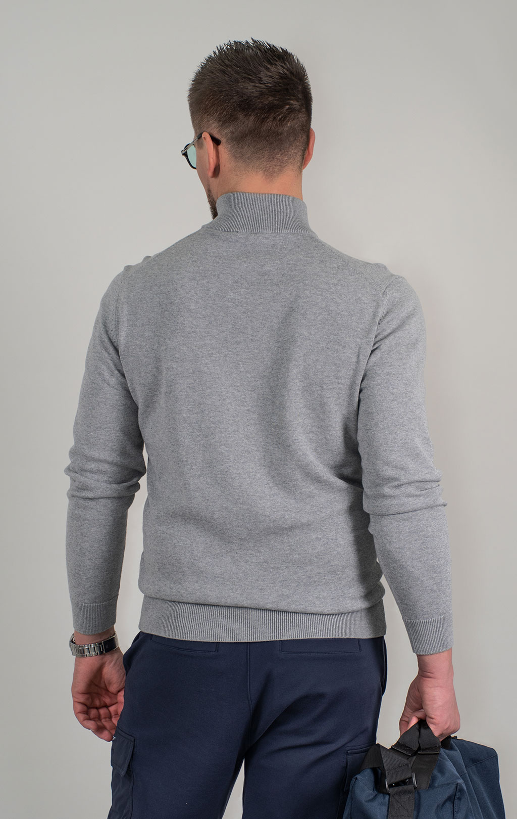 Свитер AERONAUTICA MILITARE SS 25/BG grigio melange (MA 1489) 