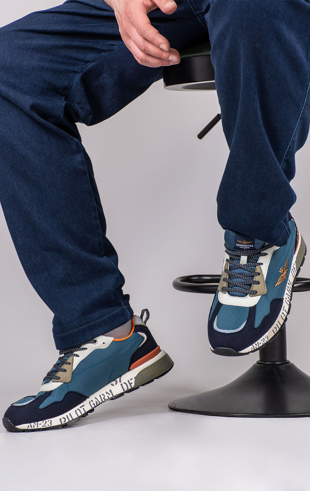 Кроссовки AERONAUTICA MILITARE SS 25/CN baltic/blue navy (SC 276) 