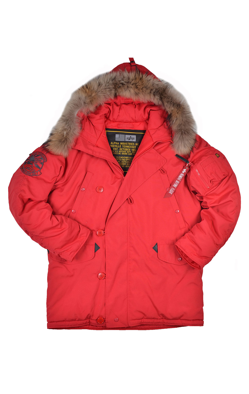 Аляска ALPHA INDUSTRIES EXPLORER big size натур. мех red speed 