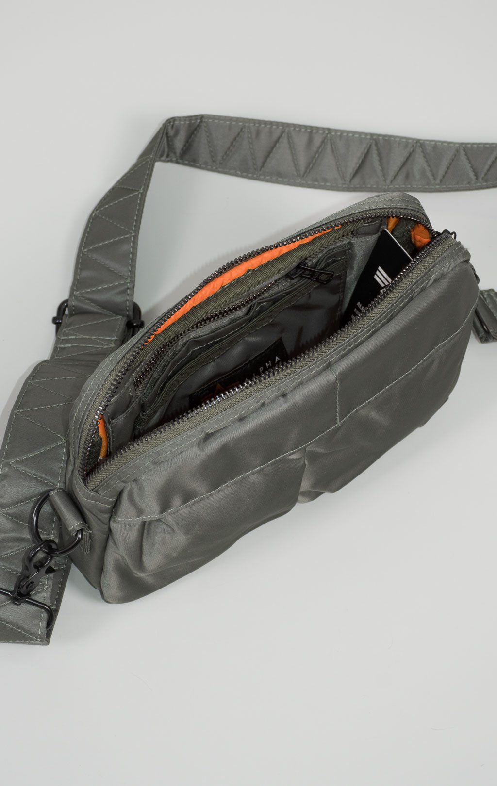 Сумка поясная ALPHA INDUSTRIES NYLON MESSENGER BAG FW 24/25 field grey 