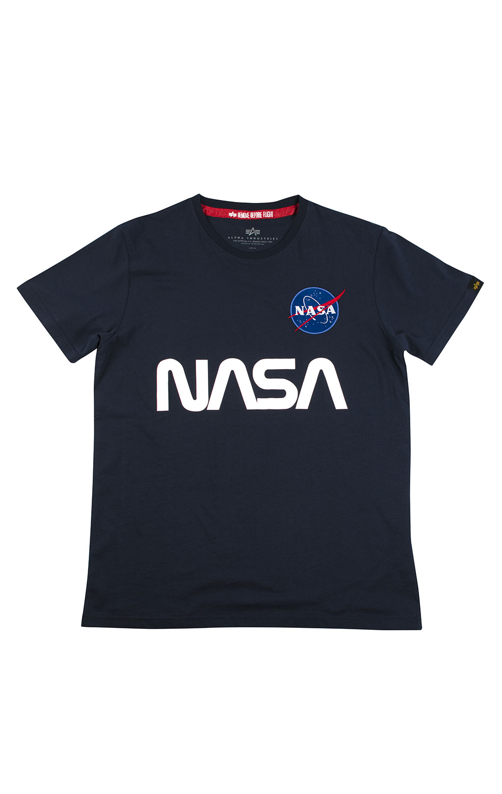 Футболка ALPHA INDUSTRIES NASA Reflective big size rep. blue 