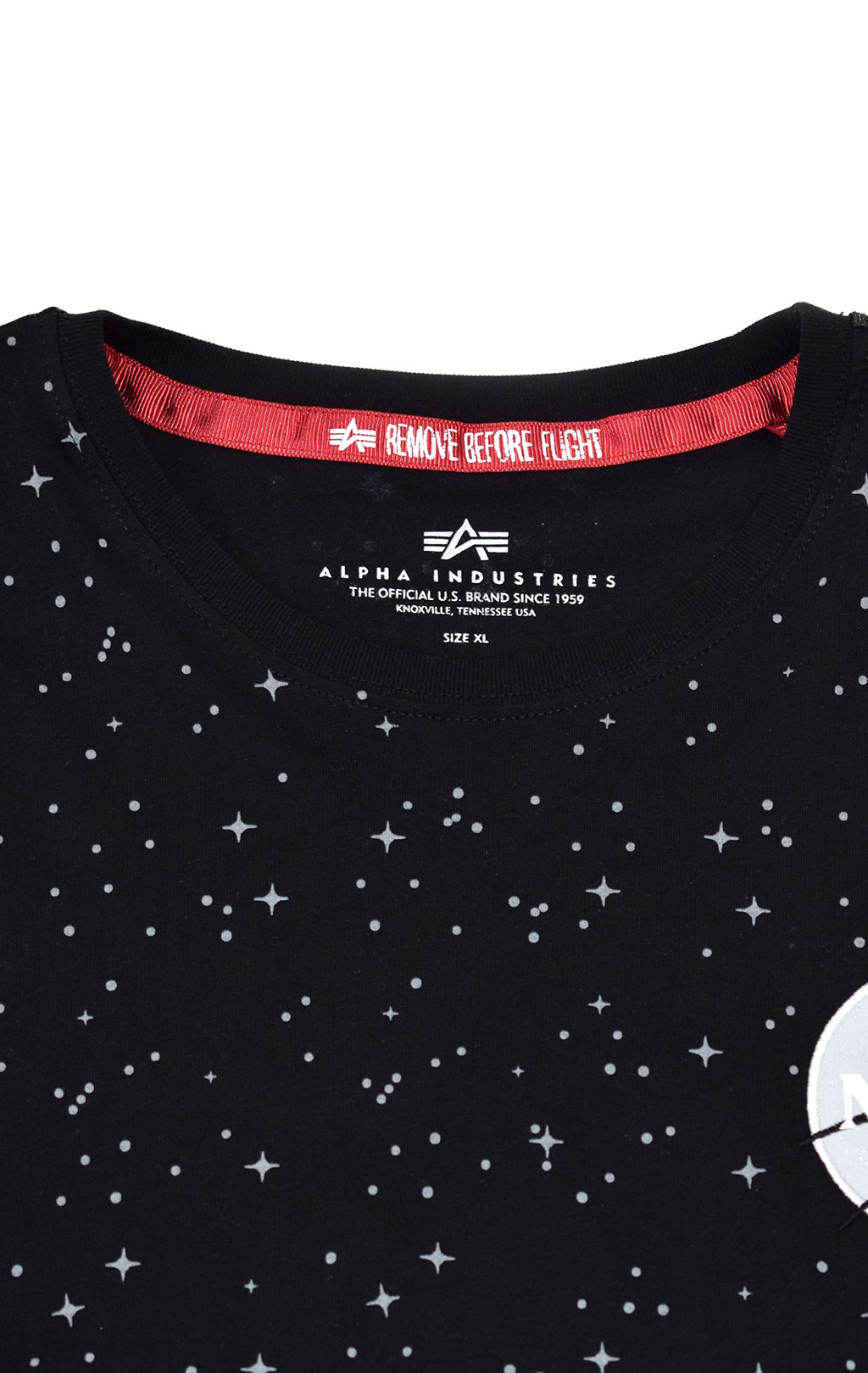 Футболка ALPHA INDUSTRIES NASA TAPE black 