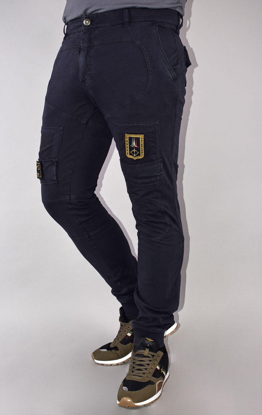 Брюки-карго AERONAUTICA MILITARE big size SS 21/AL blue black (PF 743)