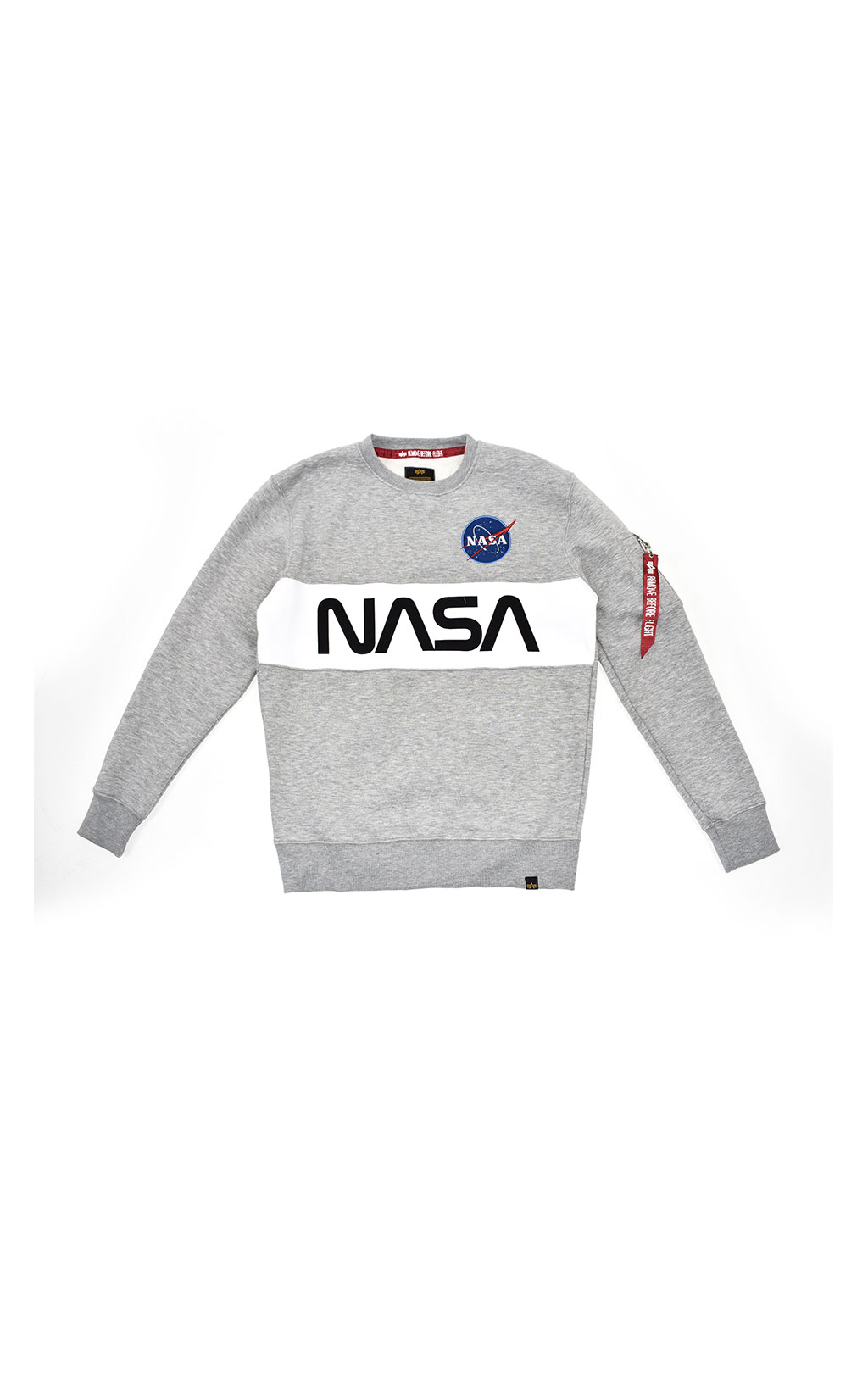 Свитшот ALPHA INDUSTRIES NASA Inlay grey heather 