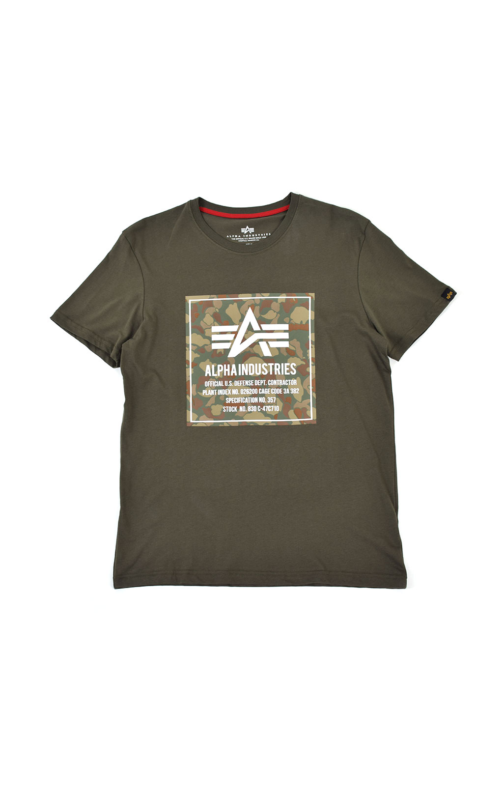 Футболка ALPHA INDUSTRIES CAMO BLOCK T dark olive 